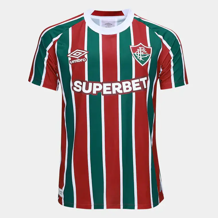 Camisa Fluminense I 25/26 s/n Torcedor Umbro Masculina - Verde+Vermelho 1
