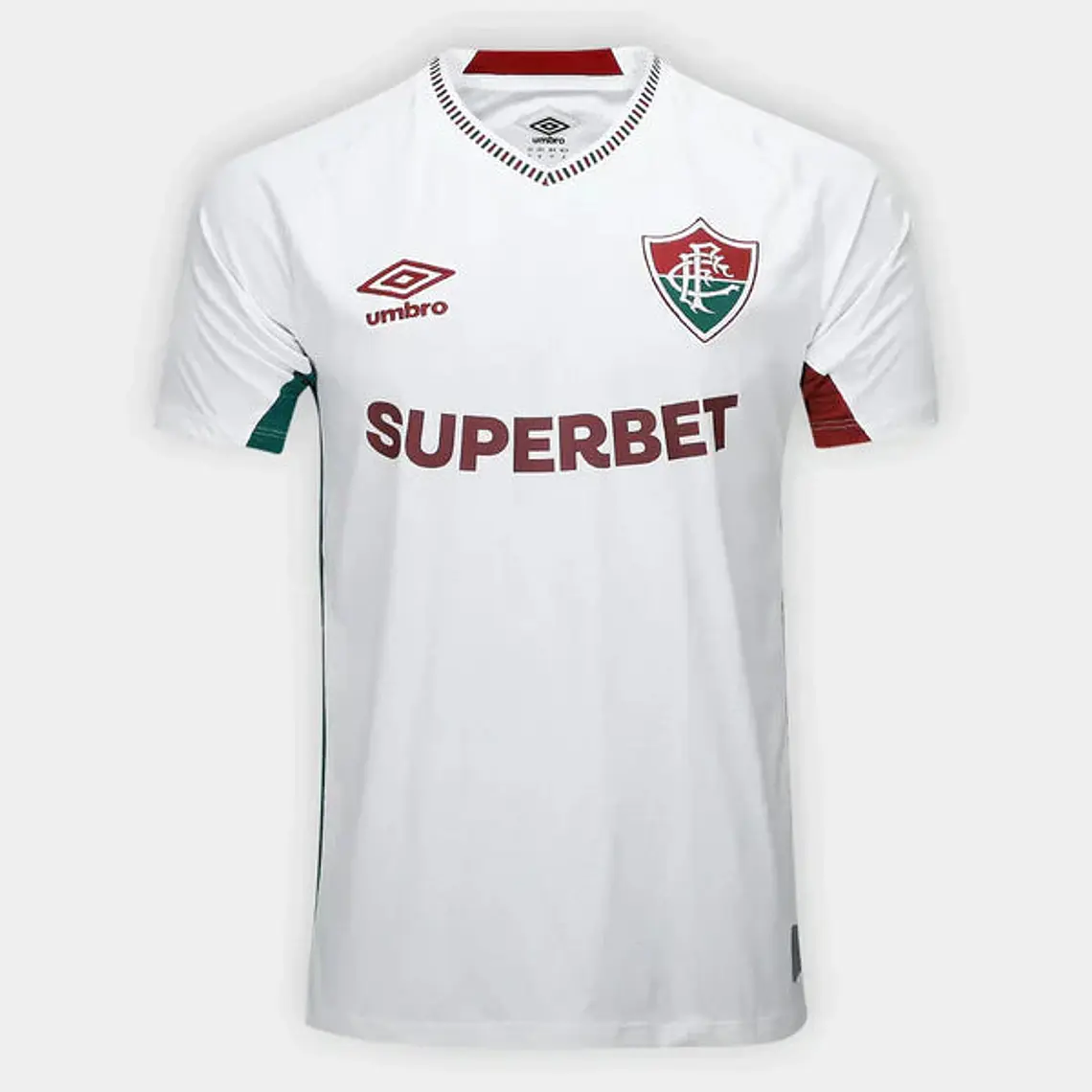 Camisa Fluminense II 25/26 s/n Torcedor Umbro Masculina - Branco+Vermelho 1