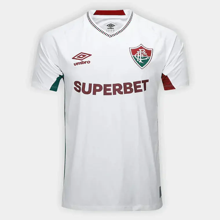 Camisa Fluminense II 25/26 s/n Torcedor Umbro Masculina - Branco+Vermelho 1