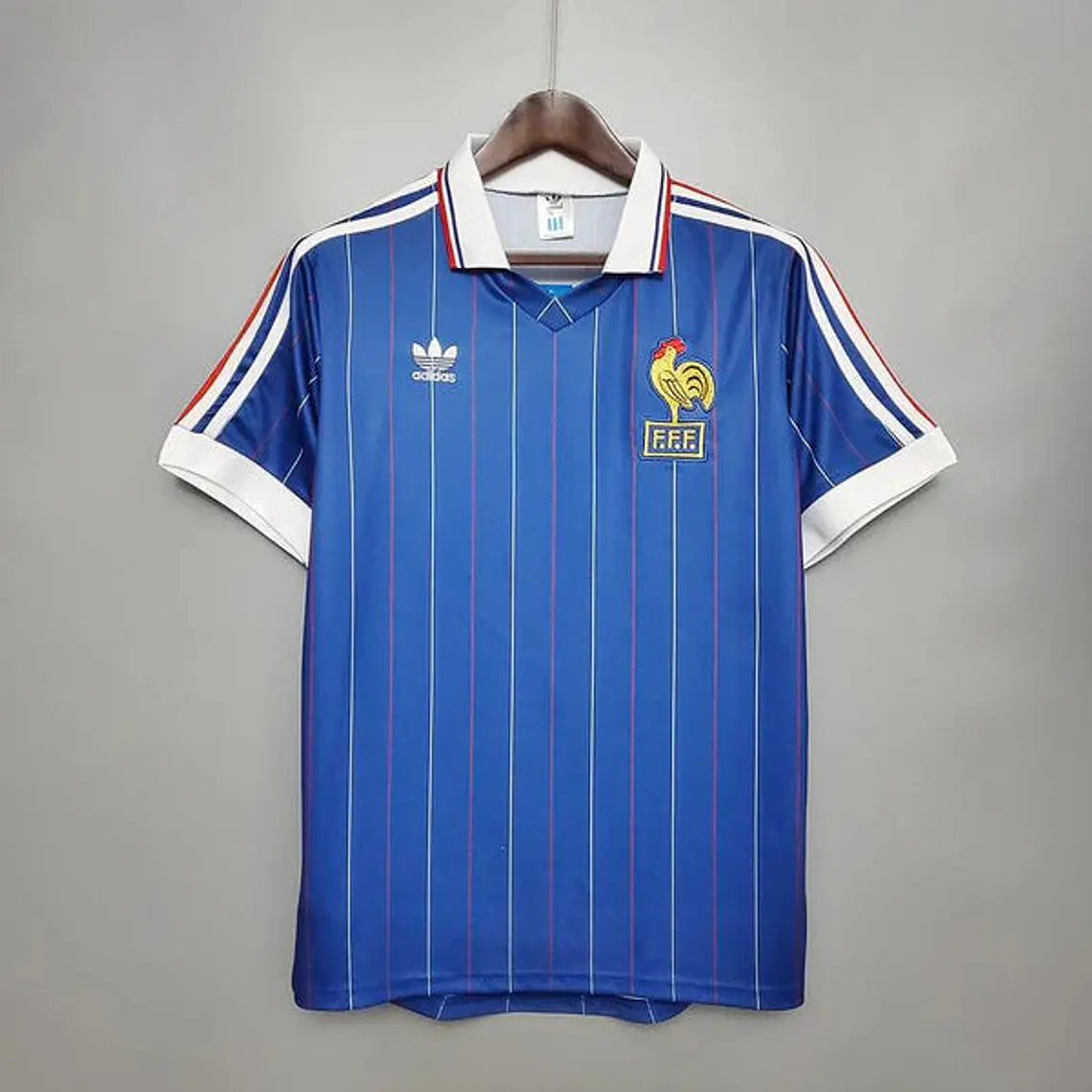 Camisa França Retrô 1982 Azul - Adidas 1