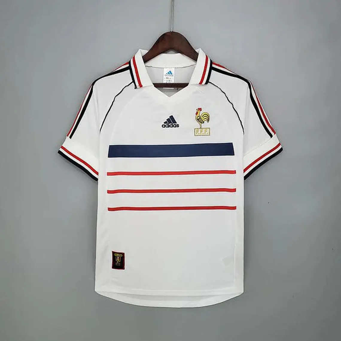 Camisa França Retrô 1998 Branca - Adidas 1