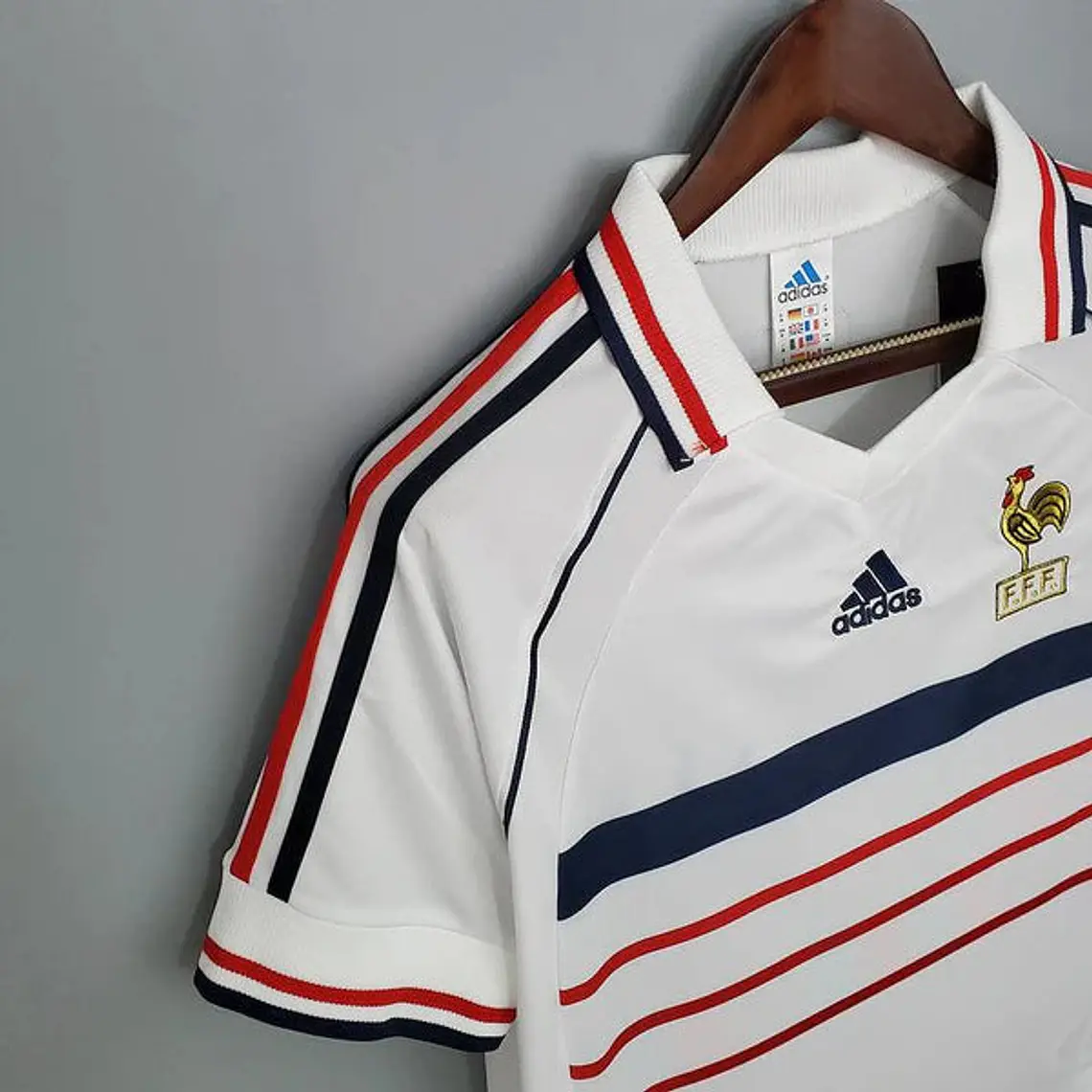 Camisa França Retrô 1998 Branca - Adidas 3