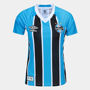 Camisa Grêmio I 25/26 Torcedor Umbro Feminina - Azul+Preto
