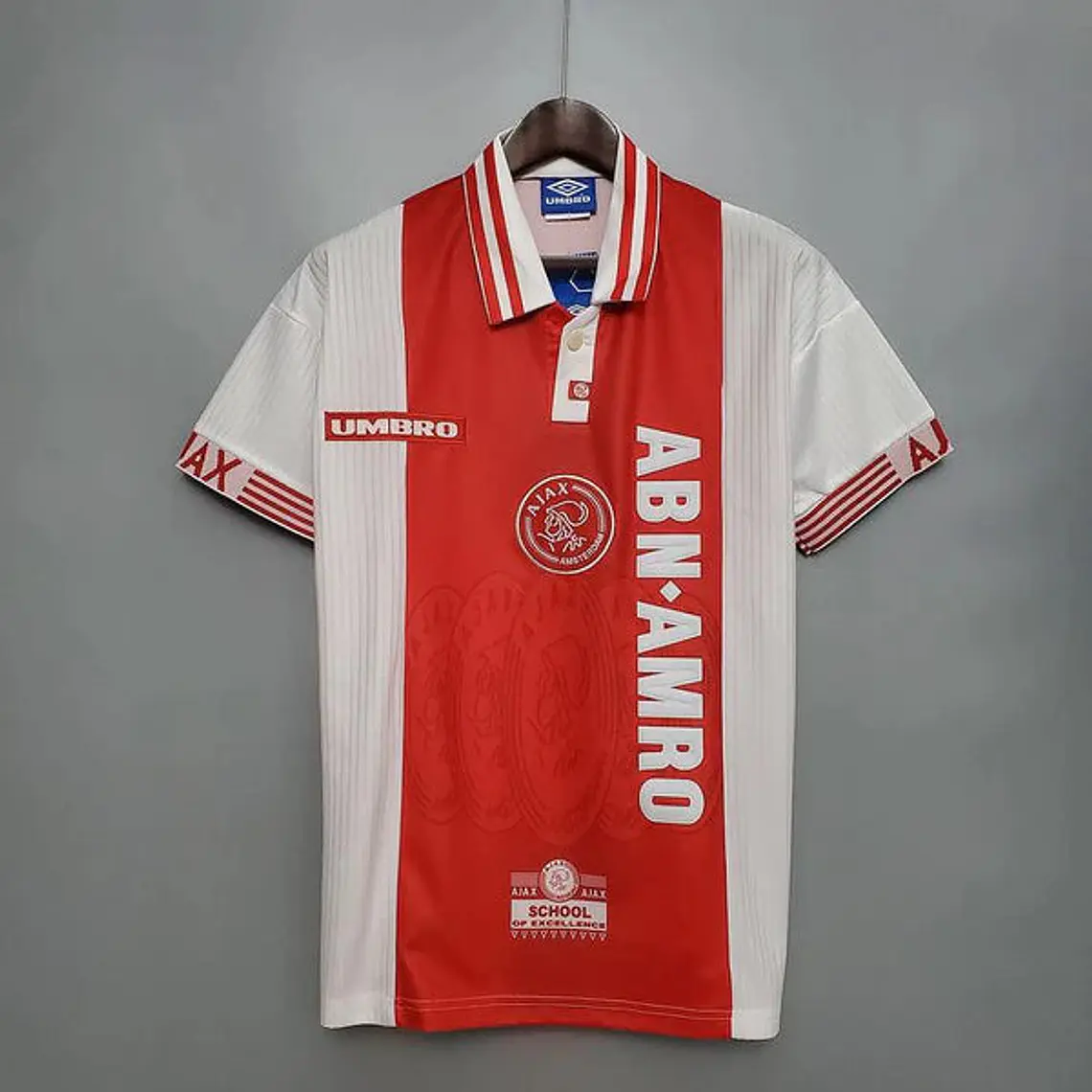 Camisa Ajax Retrô 1997/1998 Vermelha e Branca - Umbro 1