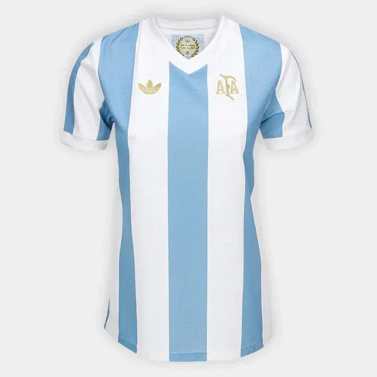 Camisa Argentina 25/26 Comemorativa 1974 Adidas Feminina - Azul+Branco 1