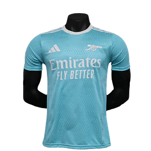 Camisa Arsenal 25/26 Pré-Jogo - Azul Celeste - Versão Jogador