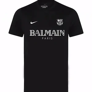 Camisa Barcelona x Balmain Masculina Torcedor 24/25 - Preta