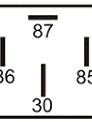 Relé universal 24 v, 40 amp, 4 terminales con soporte