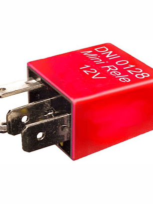 Relé mini, 12v 40 amp, 4 terminales (2 de 4,5 mm y 2 de 6mm)