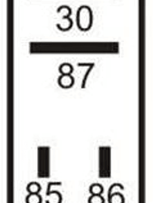Relé mini, 12v 40 amp, 4 terminales (2 de 4,5 mm y 2 de 6mm)