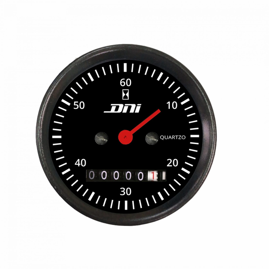 Horómetro Fondo Negro con Iluminación 12/24V Universal. 1