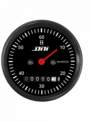 Horómetro Fondo Negro con Iluminación 12/24V Universal.