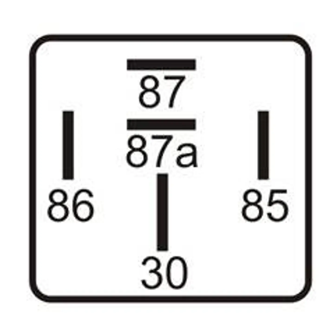 Relé Aux universal 12v 40 am 4 terminales con soporte 2