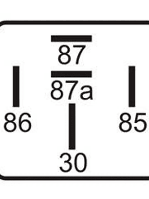 Relé Aux universal 12v 40 am 4 terminales con soporte