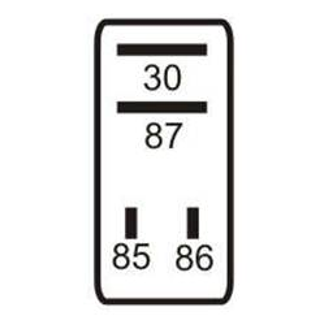 Mini Relé 12v, 30 amp, 4 terminales (2 de 2,8mm y 2 de 6mm) 2