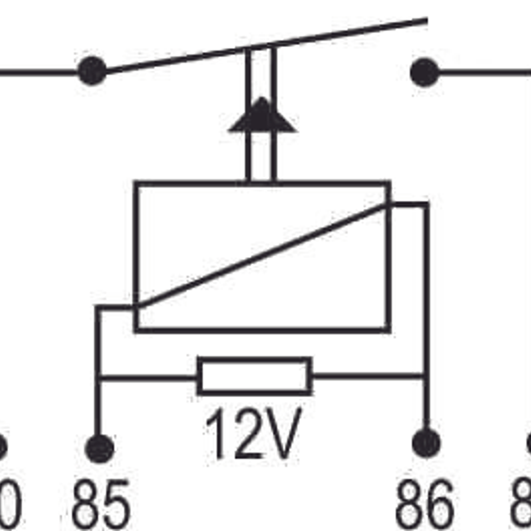 Mini Relé 12v, 30 amp, 4 terminales (2 de 2,8mm y 2 de 6mm) 3