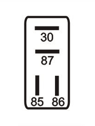 Mini Relé aux 12v, 40 amp, 4 patas (altura reducida) 8125