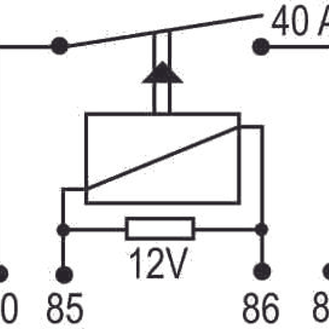 Mini Relé aux 12v, 40 amp, 4 patas (altura reducida) 8125 3