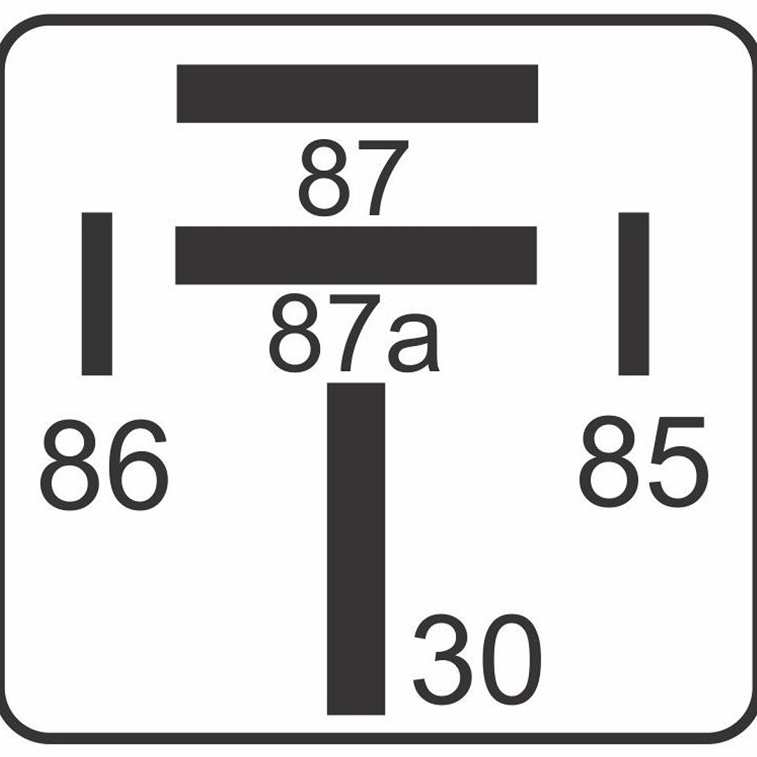 Relé aux reversor 12V 60/80 amp, 5 terminales (3 largos)  8122 2