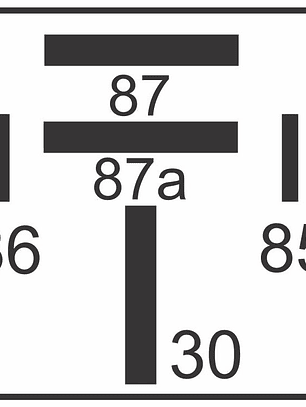 Relé aux reversor 12V 60/80 amp, 5 terminales (3 largos)  8122