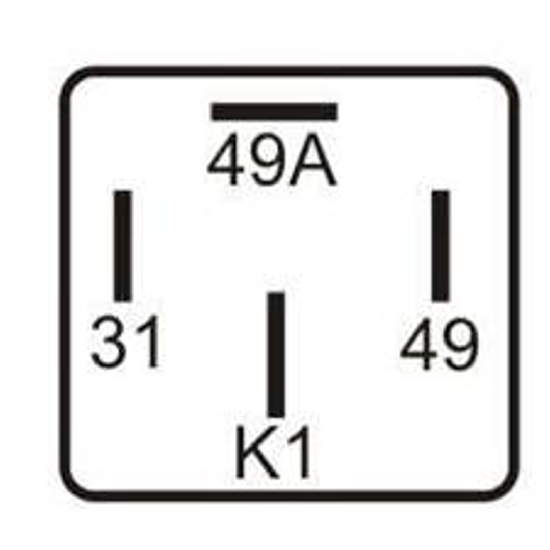 Relé intermitente 12V, 4 terminales  0831 2