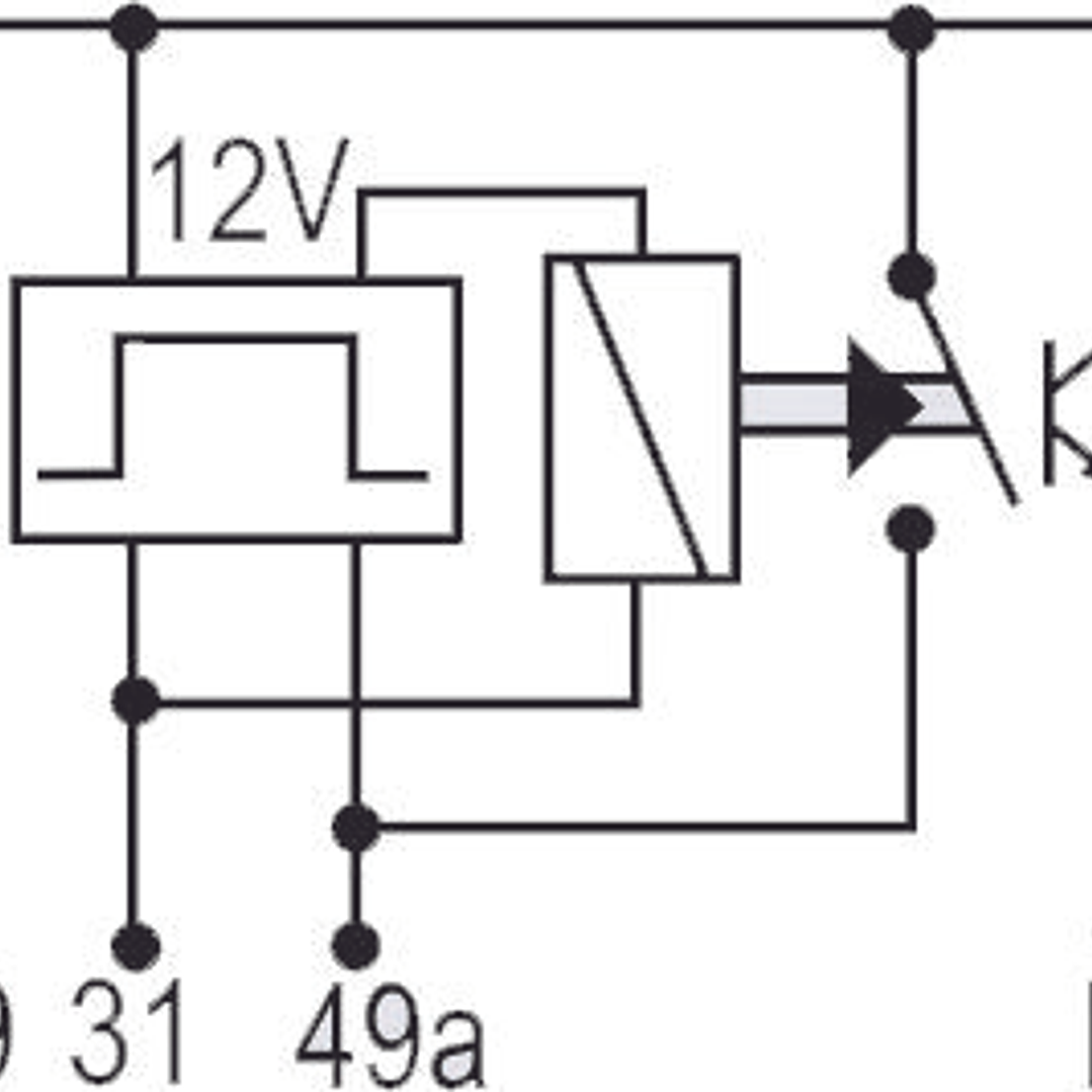 Relé intermitente 12V, 4 terminales  0831 3
