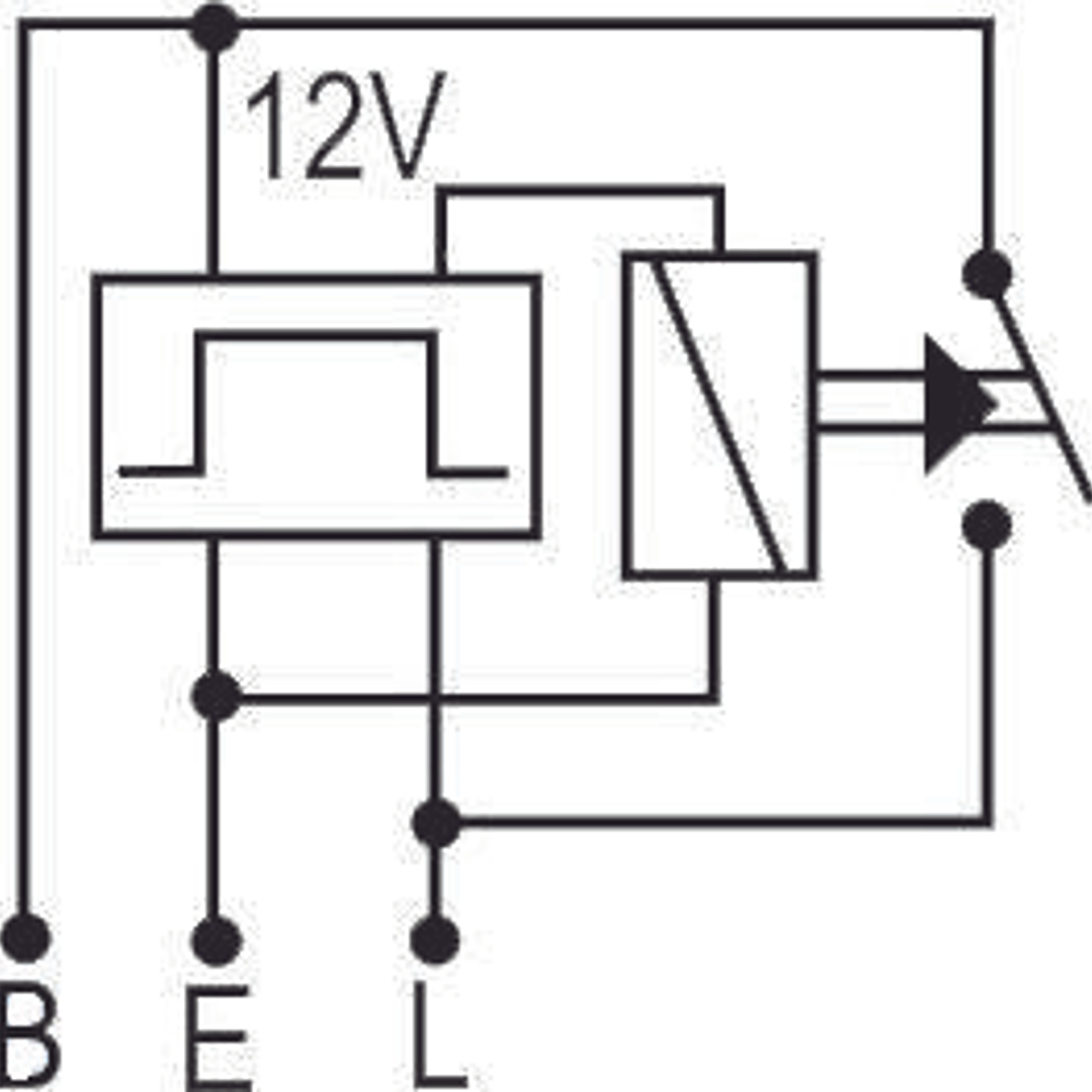 Relé intermitente Terminales Invertidos 12V, 3 terminales  1126 3