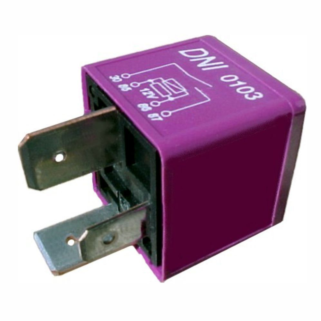 Relé 12V 40A, 4 terminales (2 de 9,5mm) con resistencia GM / VW   0103 1