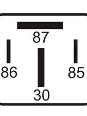 Relé 12V 40A, 4 terminales (2 de 9,5mm) con resistencia GM / VW   0103