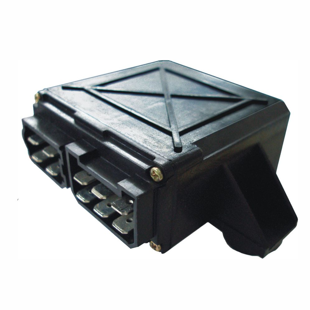 Relé intermitente 12V, 10 terminales con soporte, negativo en la carcasa  0810 1