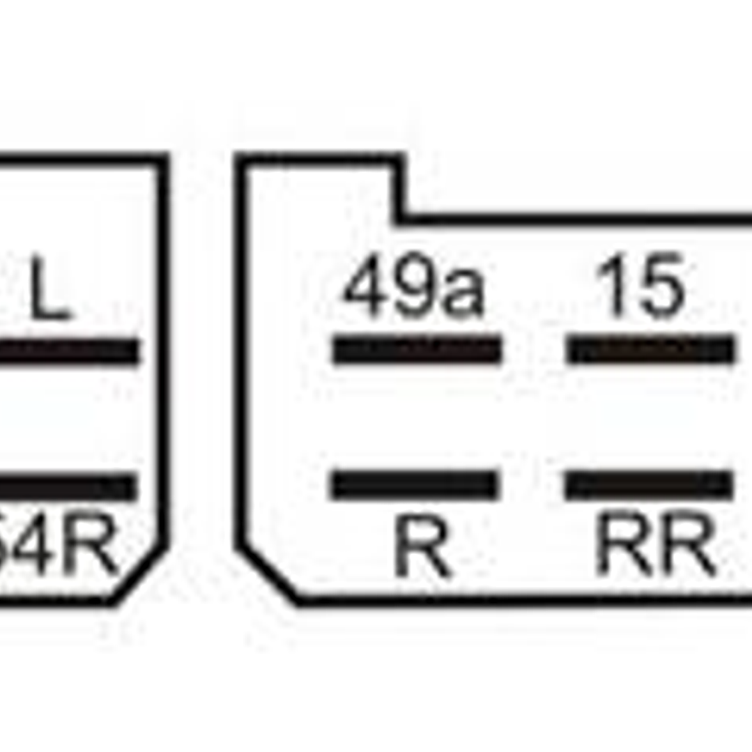 Relé intermitente 12V, 10 terminales con soporte, negativo en la carcasa  0810 2