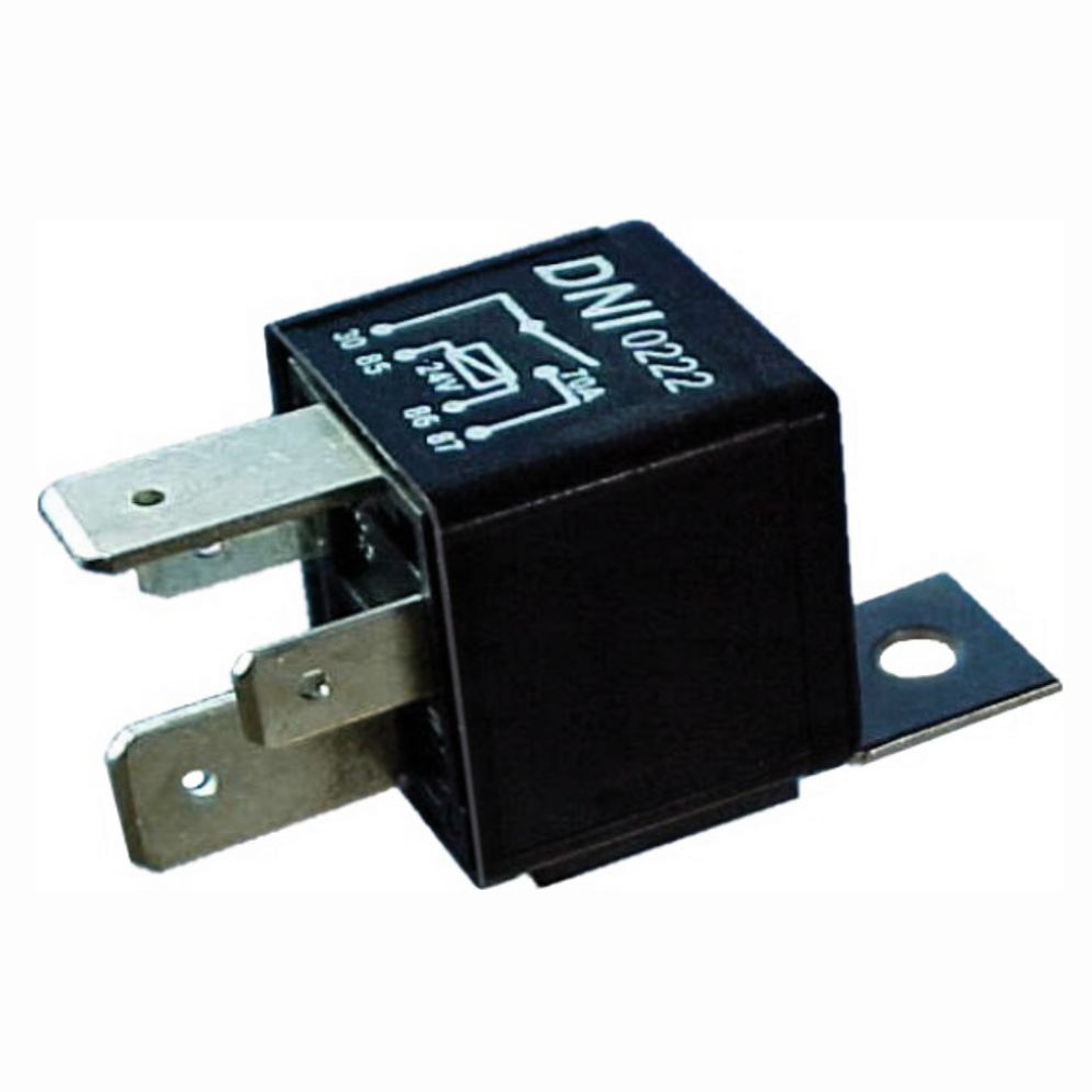Relé aux universal 24v, 70 amp, 4 terminales (2 de 9,5mm)   0222 1
