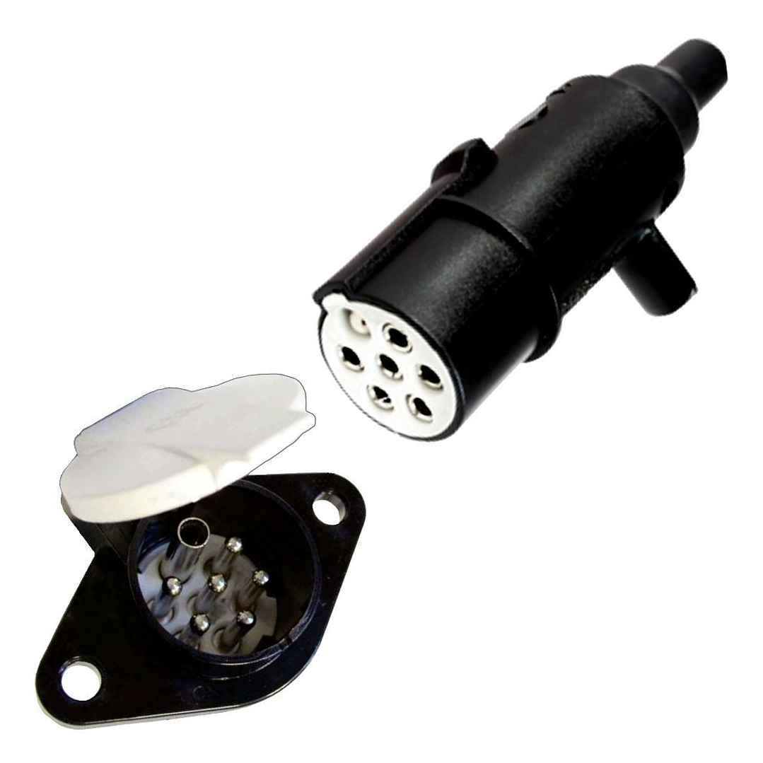 Enchufe 7 polos de goma 12/24V (kit macho y hembra)  8316 1