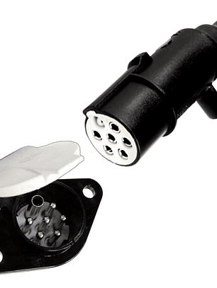 Enchufe 7 polos de goma 12/24V (kit macho y hembra)  8316