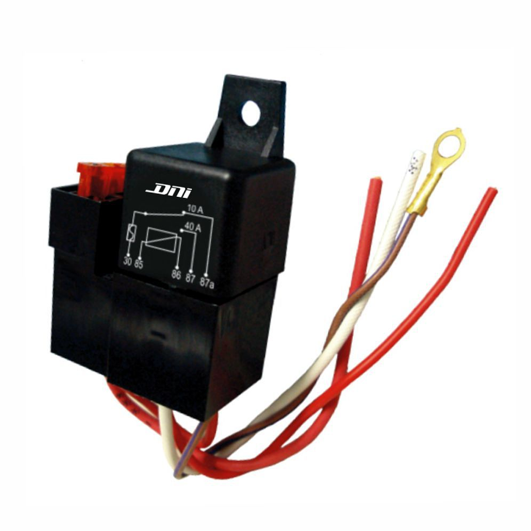 Relé universal con Soquete y fusible 12V 40A, 5 Terminales con soporte 0114 1