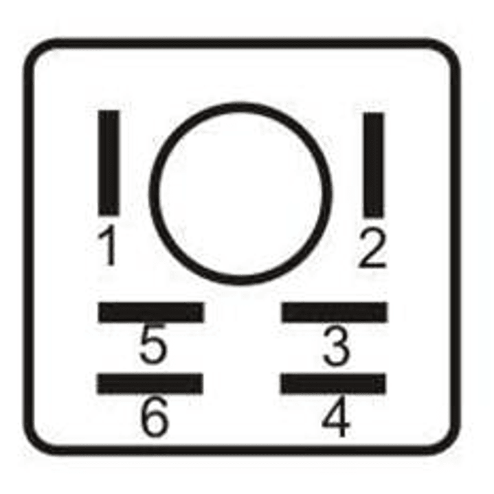 Relay aux universal 12V 2x25A, 6 Terminales. Nissan 8103 2