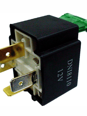 Relé aux universal con fusible integrado 12V 40A con soporte 8110