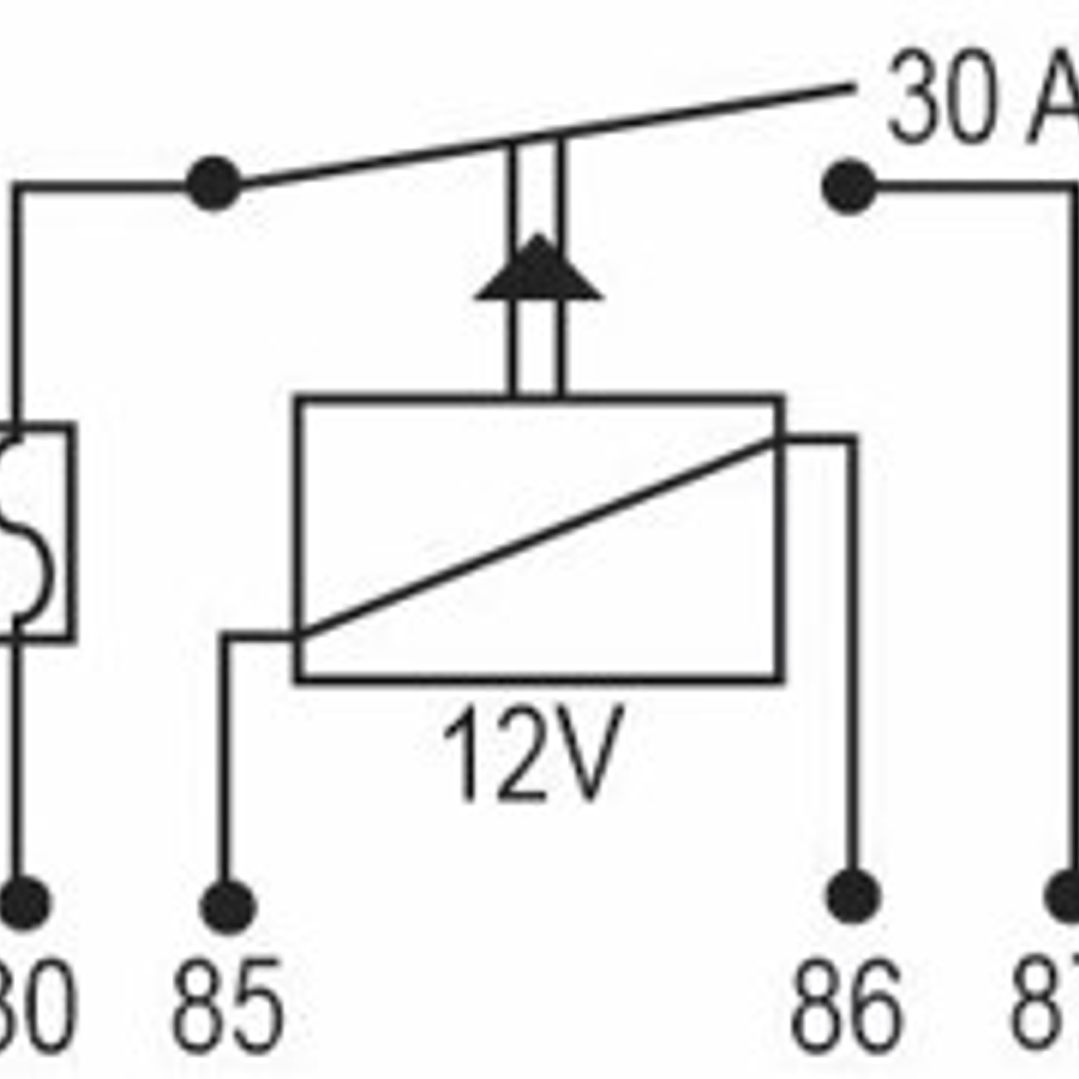 Relé aux universal con fusible integrado 12V 40A con soporte 8110 3