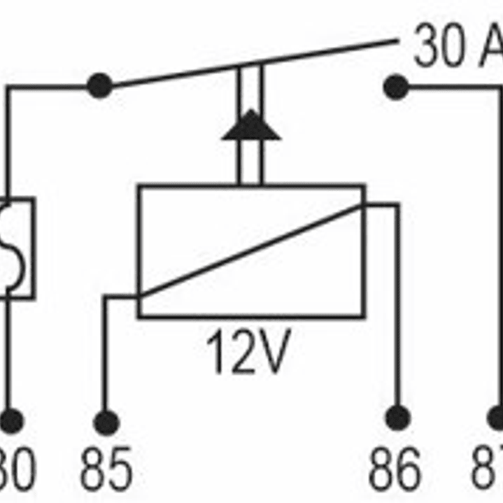 Relé aux universal con fusible integrado 12V 40A con soporte 8110 3