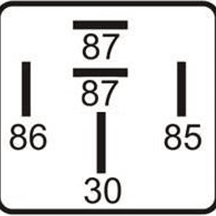 Relé aux doble 12V 2x25A N.A con soporte   0106 2