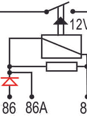 Relé de bomba de combustible 12V  VW  0332