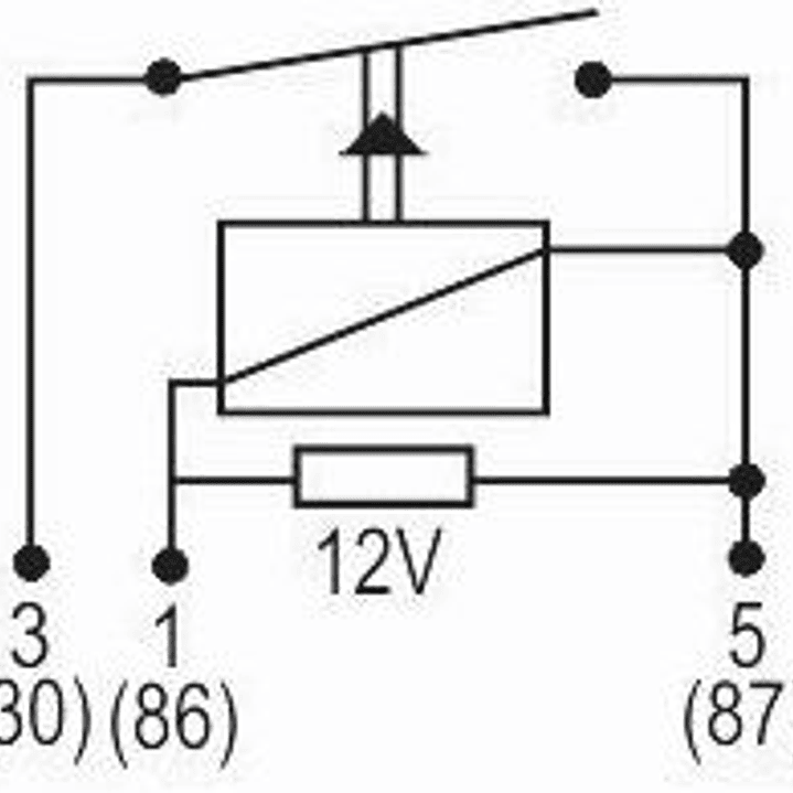 Mini relé aux 12V 20A, 3 terminales sin soporte Kia/Hyndai   8105 3