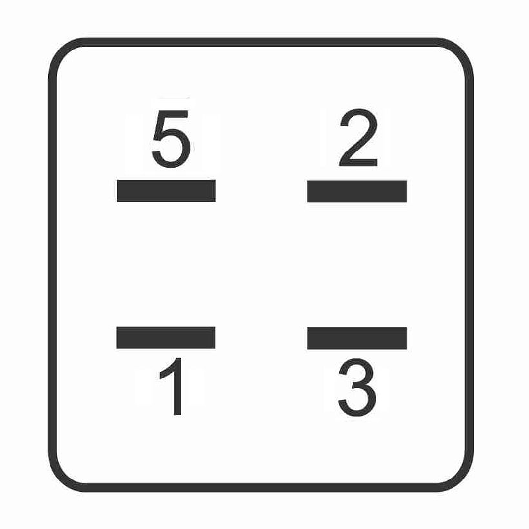 Mini Relé aux 12V 20A, 4 terminales tipo aguja sin soporte  8205 2