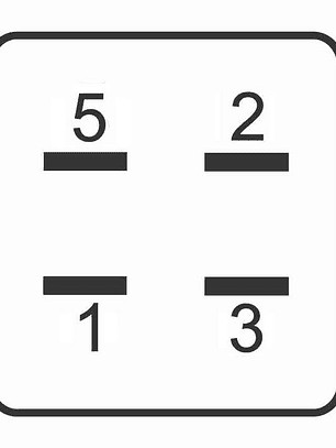 Mini Relé aux 12V 20A, 4 terminales tipo aguja sin soporte  8205