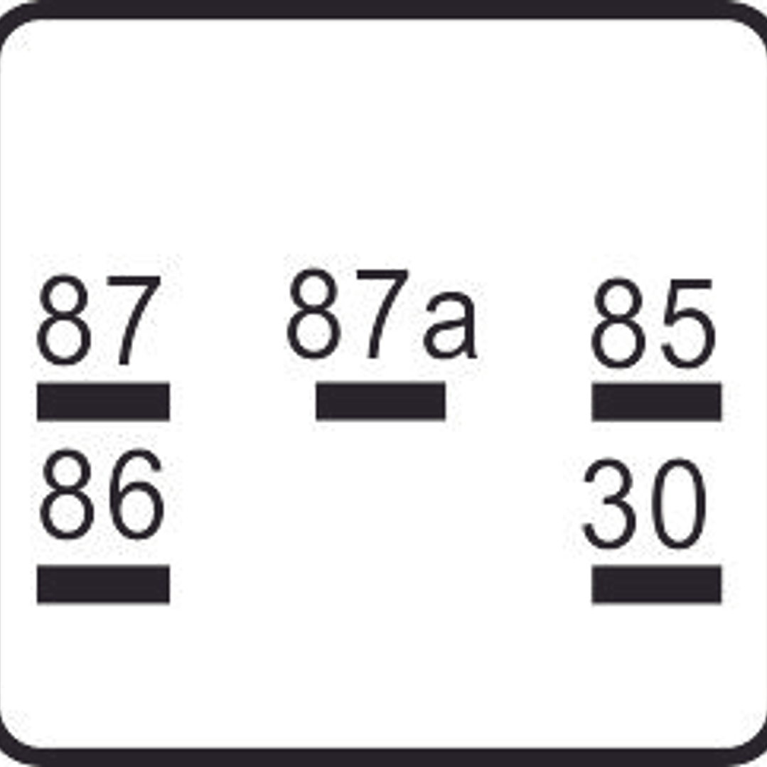 Relé aux reversor 12V  30/40 A, 5 terminales tipo aguja  8119 2