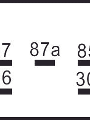 Relé aux reversor 12V  30/40 A, 5 terminales tipo aguja  8119