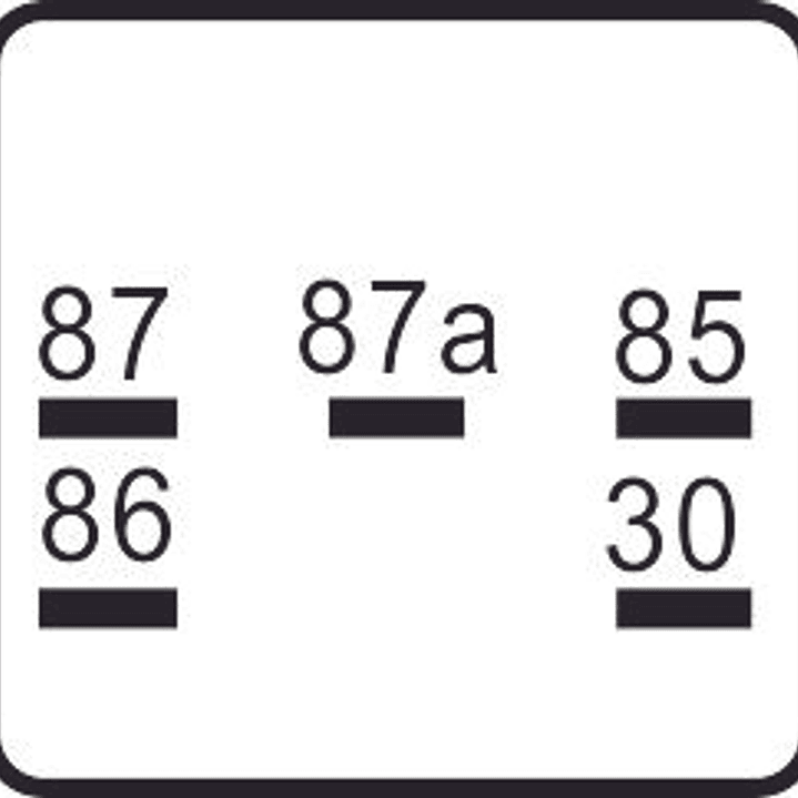 Relé aux reversor 12V  30/40 A, 5 terminales tipo aguja  8119 2