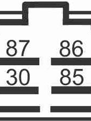 Relé aux 12V  30A, 4 terminales sin soporte Honda/Kia/Mitsubishi  8114