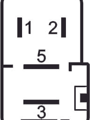 Réle aux 12V 30A, 4 terminales con resistencia Nissan.  8162