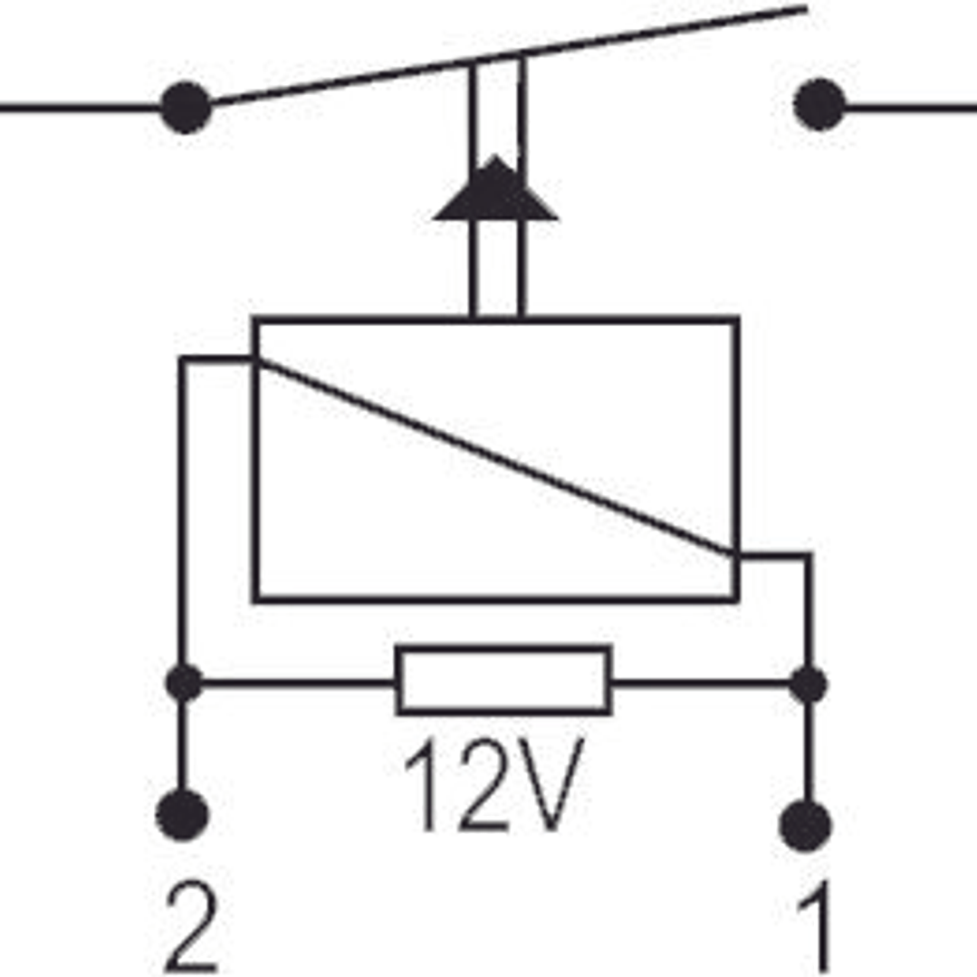 Réle aux 12V 30A, 4 terminales con resistencia Nissan.  8162 3